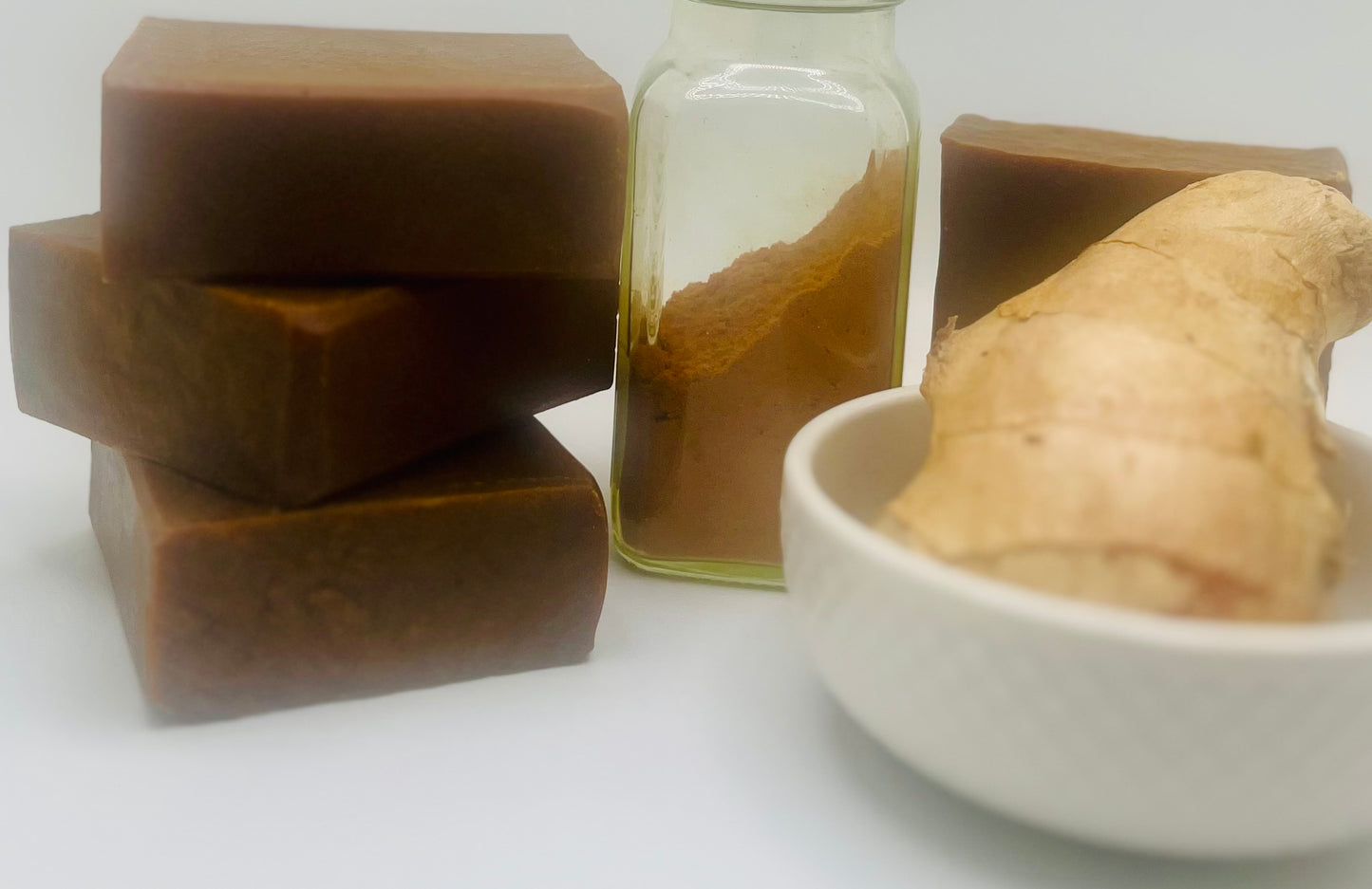 Turmeric & Ginger Soap Herbal Blend (Light Scented with Peppermint Essential Oil)