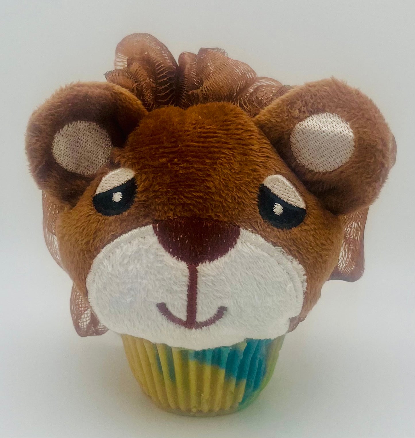 Animal Cupcakes with Loofah